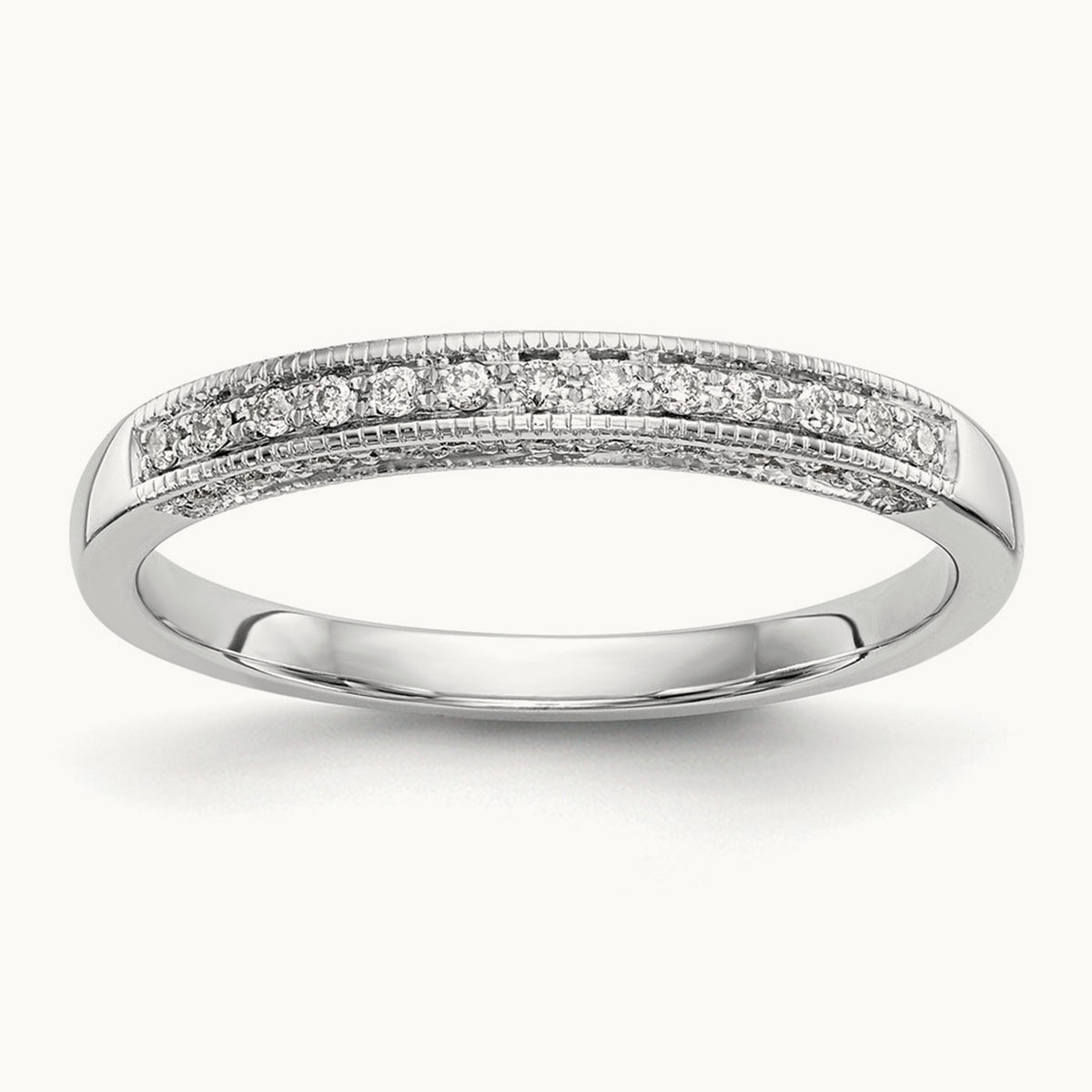 Diamond Wedding Band, 14K White Gold