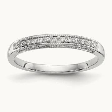 Diamond Wedding Band, 14K White Gold