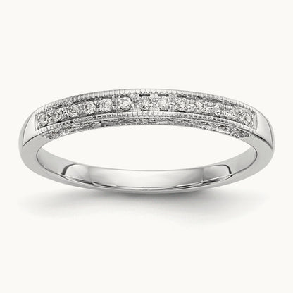 Diamond Wedding Band, 14K White Gold