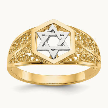 Polished Star of David Ring — photo set