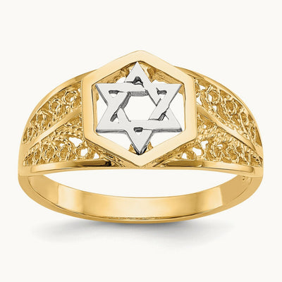 Polished Star of David Ring — photo set