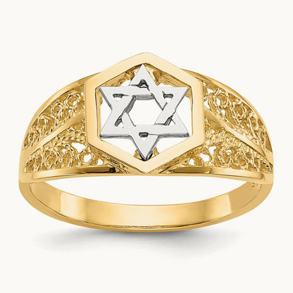 Polished Star of David Ring — photo set