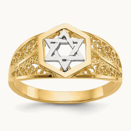 Polished Star of David Ring — photo set