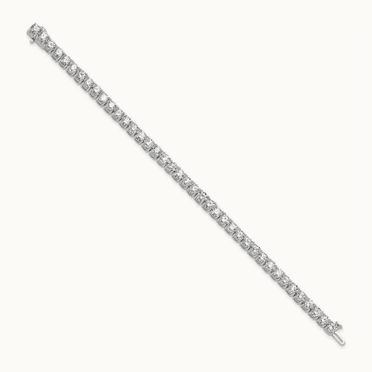 Tennis Bracelet, 12.50 ct tw Lab-Grown Diamond — 14K White Gold