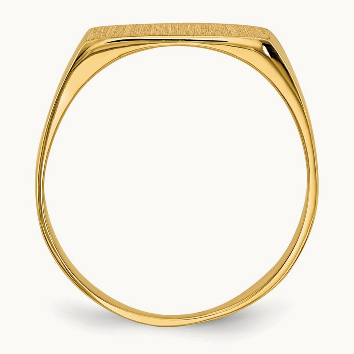 12.5x6. Closed Back Signet Ring, 5mm, 14K