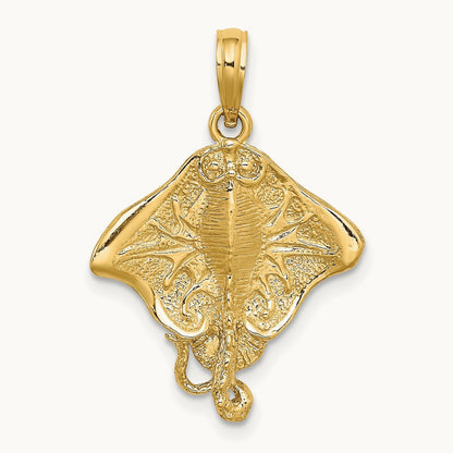 Stingray Charm, 14K