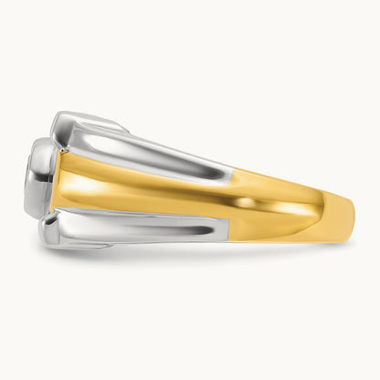 IBGoodman Men's Diamond Complete Ring, 14K Two-tone