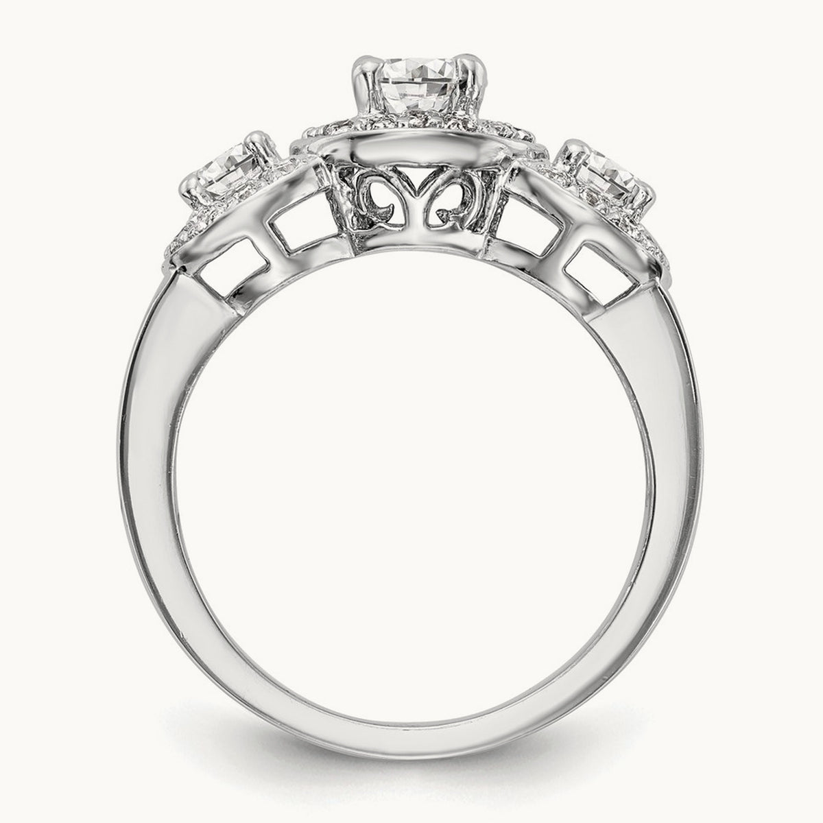 Three Stone Engagement Ring, 1.25 ct tw Lab-Grown Diamond