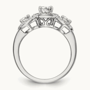Three Stone Engagement Ring, 1.25 ct tw Lab-Grown Diamond