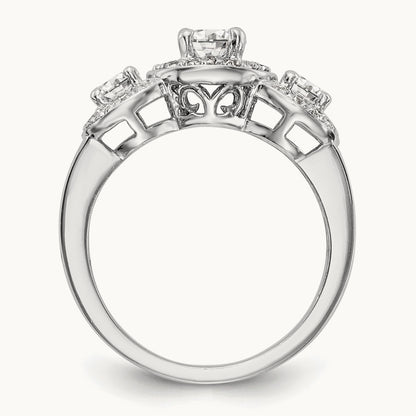 Three Stone Engagement Ring, 1.25 ct tw Lab-Grown Diamond