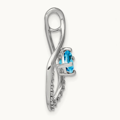 Blue Topaz and Diamond Pendant — photo set