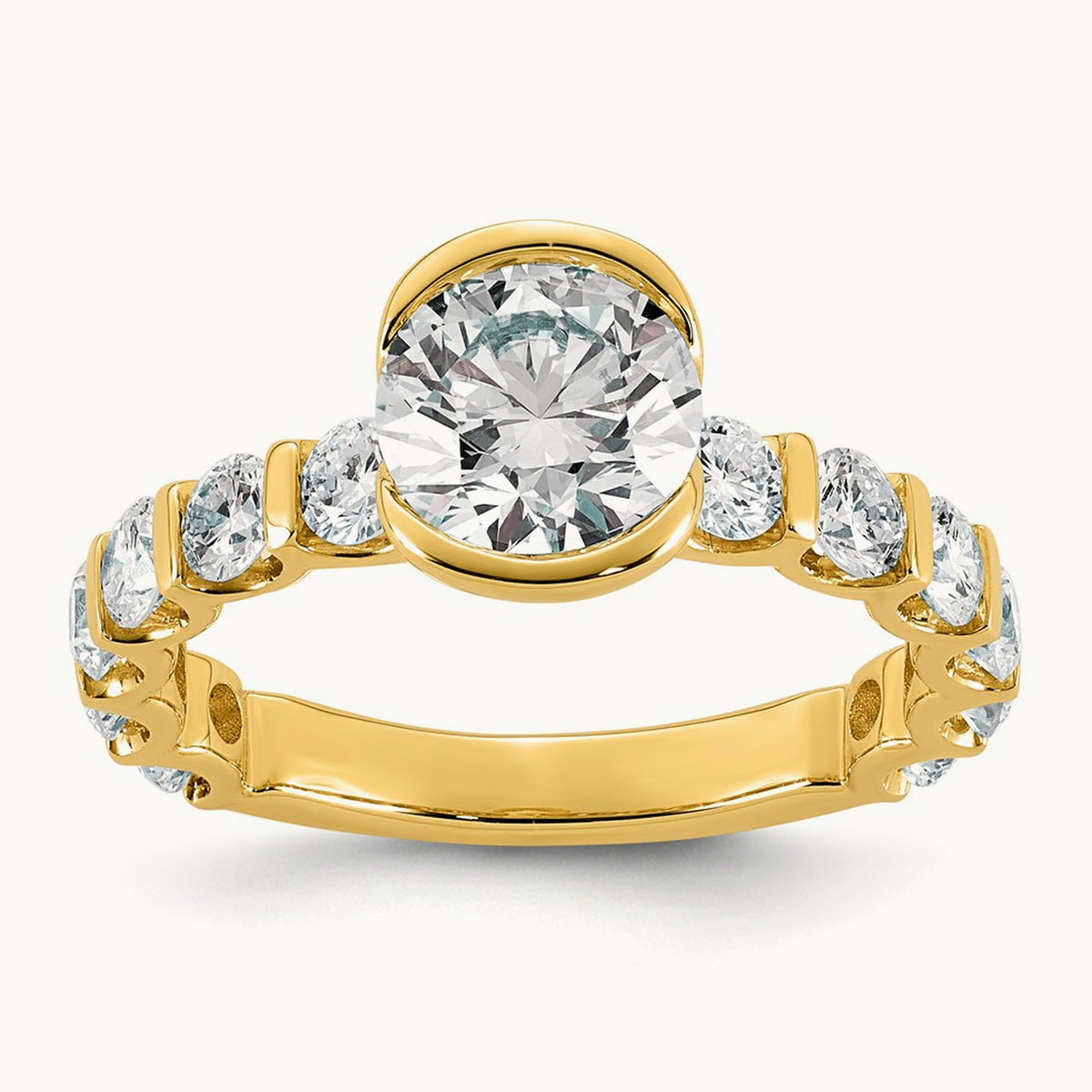 Round Center Ring, 2.75 ct tw Lab-Grown Diamond