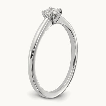 Round Solitaire Engagement Ring, 0.25-5.00 ct tw Lab-Grown Diamond — 1/4 ct, 14K White Gold