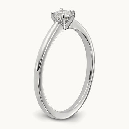 Round Solitaire Engagement Ring, 0.25-5.00 ct tw Lab-Grown Diamond — 1/4 ct, 14K White Gold