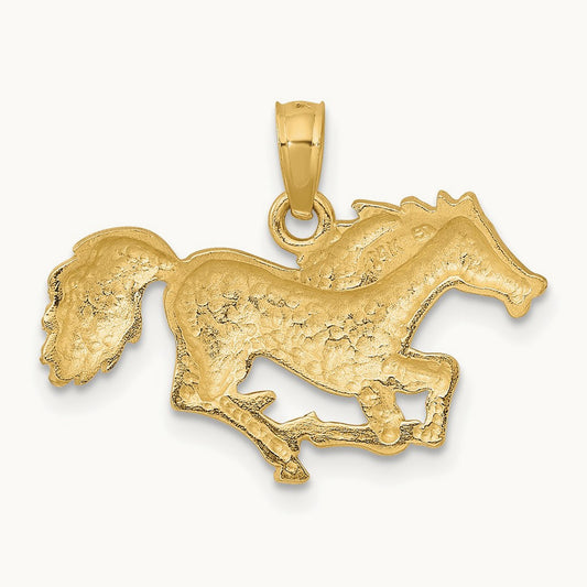 Running Horse Charm, 14K