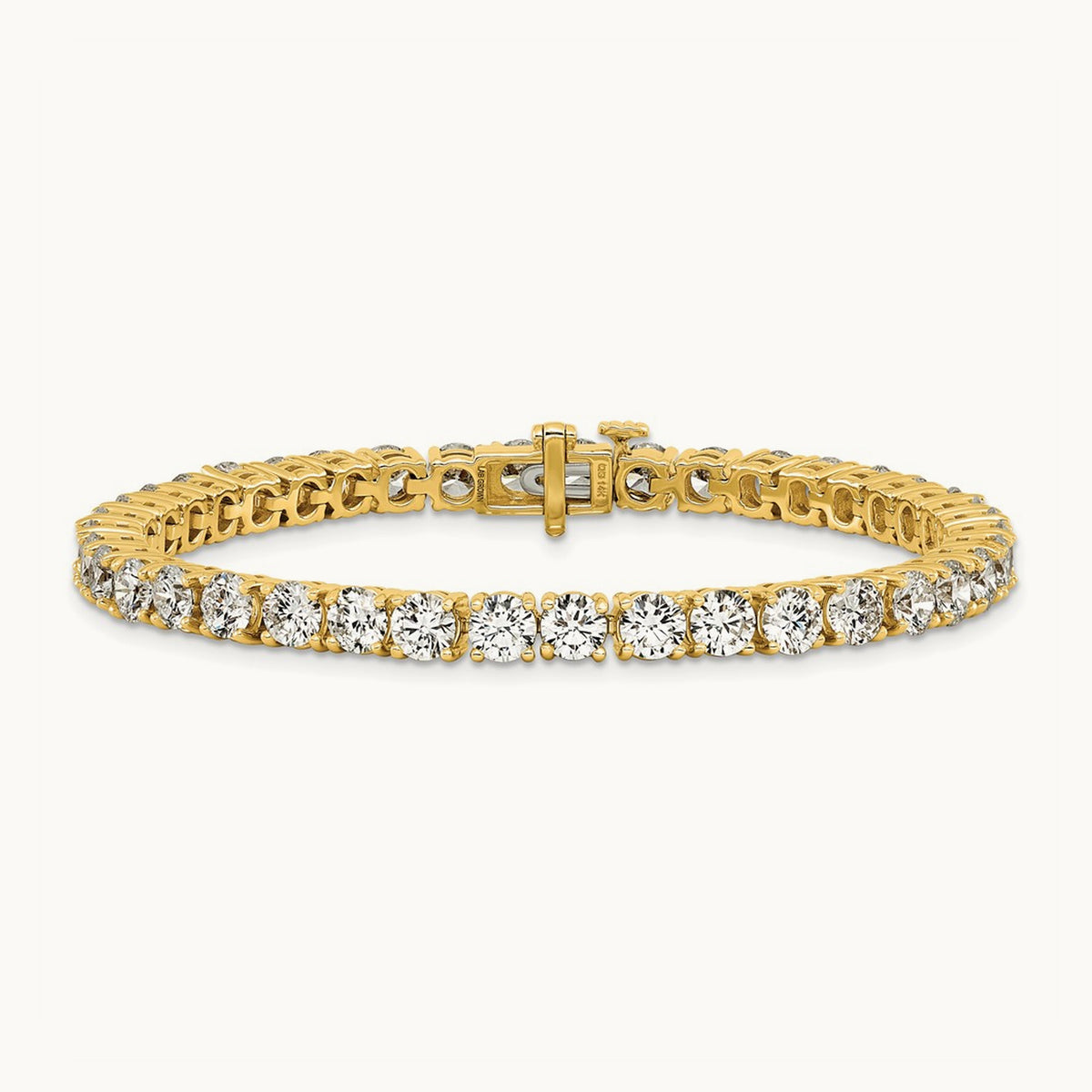 Tennis Bracelet, 12.50 ct tw Lab-Grown Diamond — 14K Yellow Gold