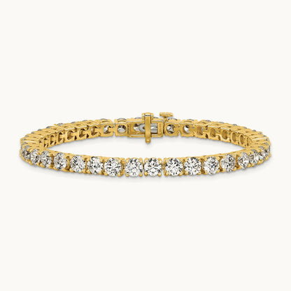 Tennis Bracelet, 12.50 ct tw Lab-Grown Diamond — 14K Yellow Gold