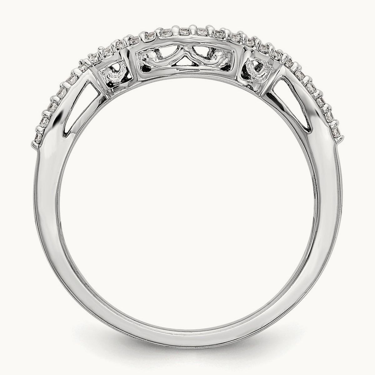 Diamond Wedding Band, 14K White Gold