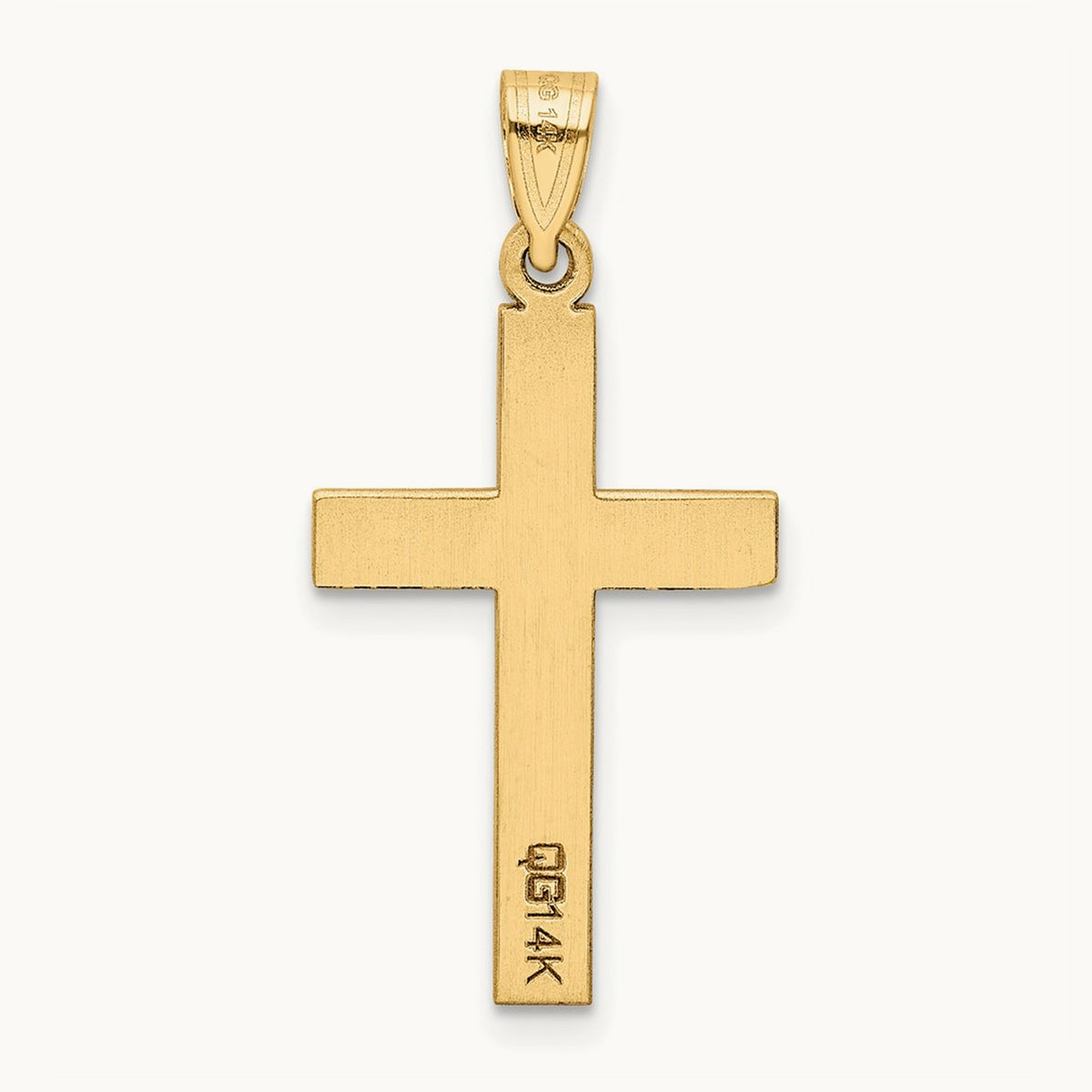 Sandblasted Cross Pendant — 28mm