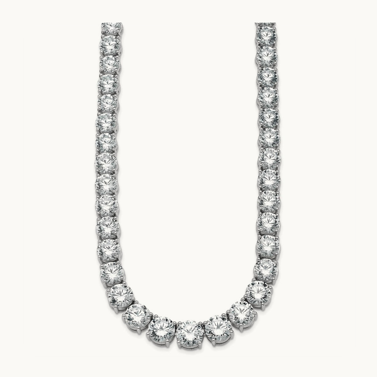 Graduated Tennis Necklace, 100.75 ct tw Lab-Grown Diamond