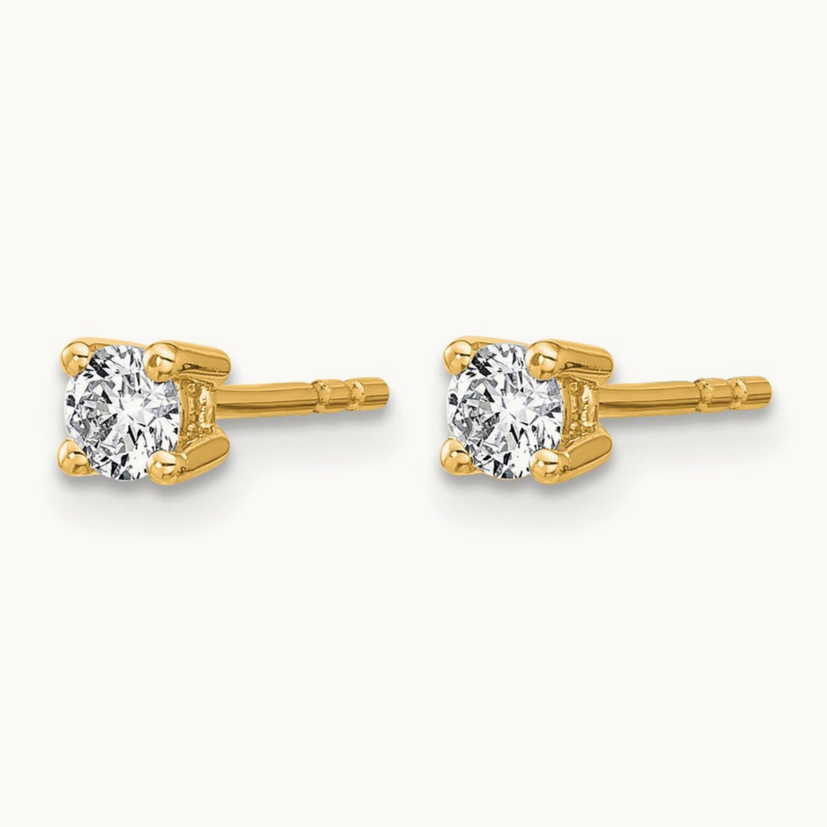 Round Heavyweight Stud Earrings, 0.10-7.00 ct tw Lab-Grown Diamond — 1/3 ct, 14K Yellow Gold