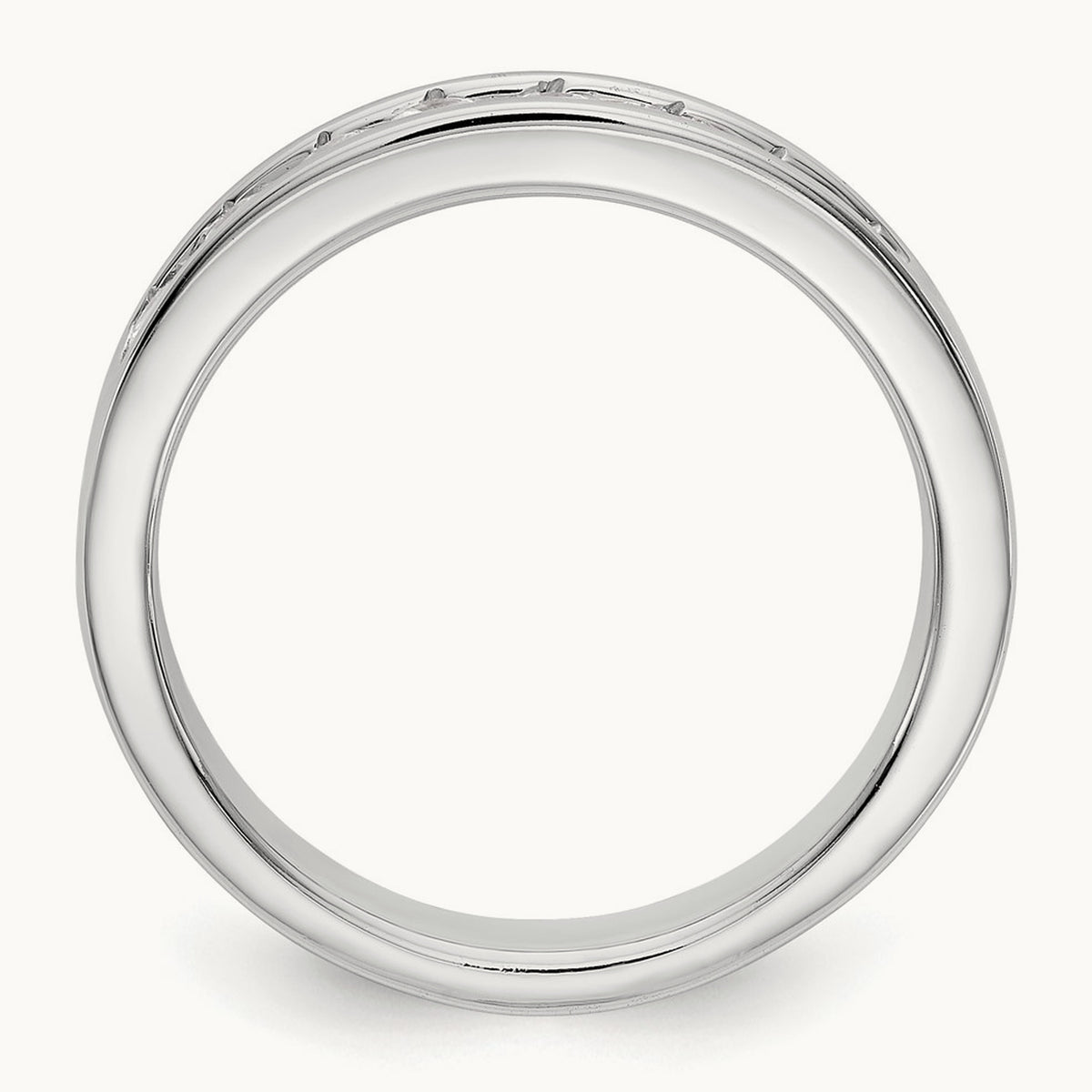 8-Stone Diamond Channel Band, 14K White Gold