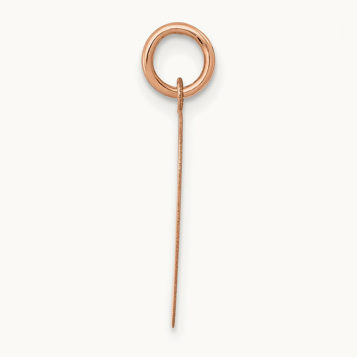 Polished Heart Shaped Disc Pendant, 14K Rose