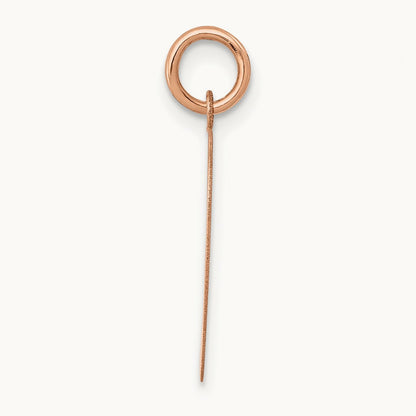 Polished Heart Shaped Disc Pendant, 14K Rose