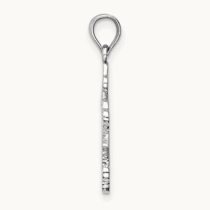 Polished Cross Pendant, 14K White