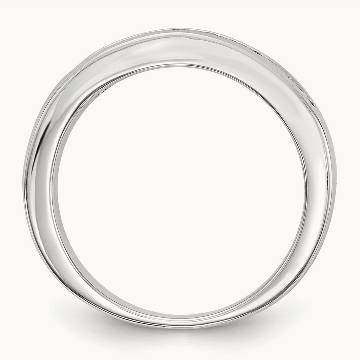 7-Stone Diamond Channel Band, 14K White Gold
