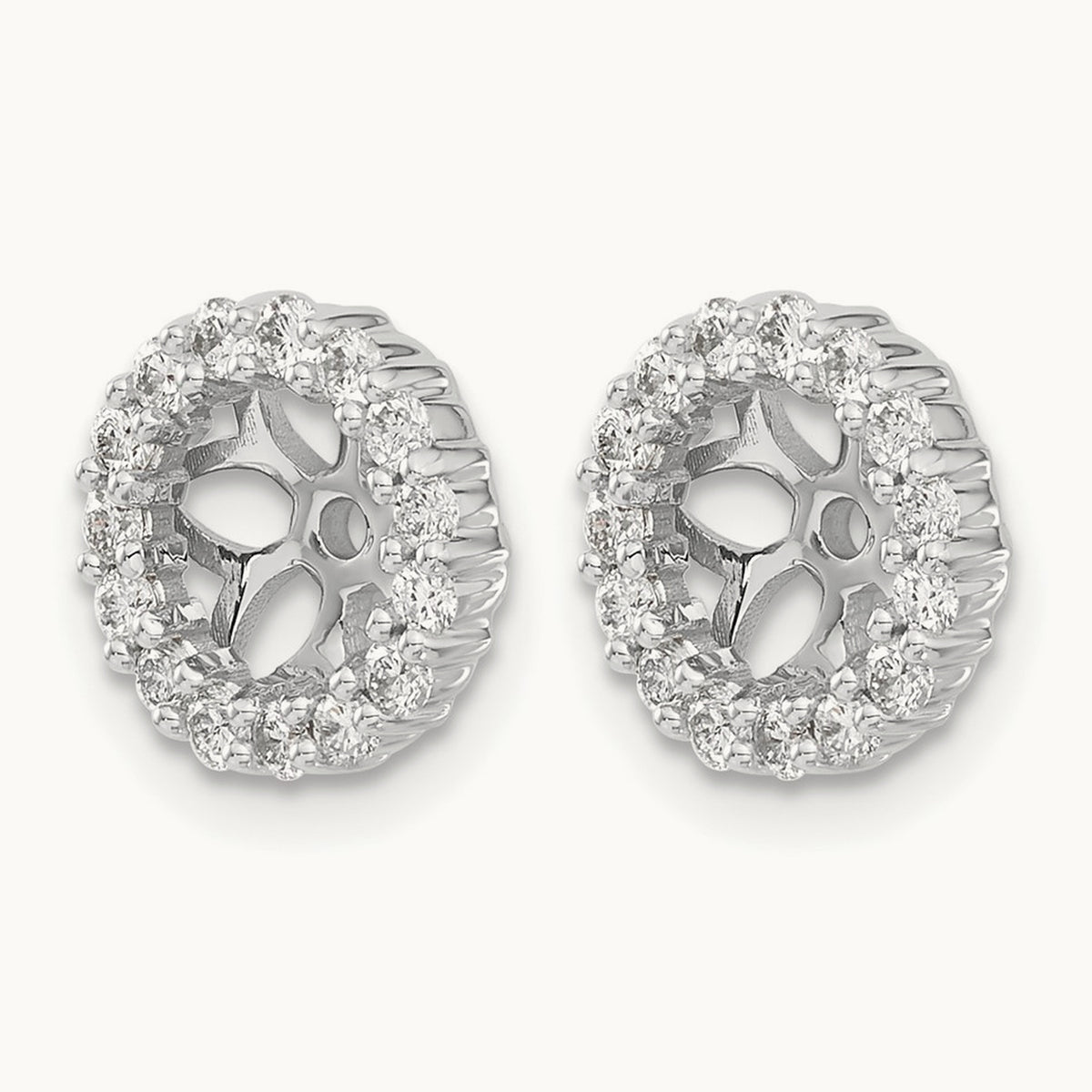 Earring Jacket, 0.25-0.50 ct tw Lab-Grown Diamond — 1/2 ct, 14K White Gold