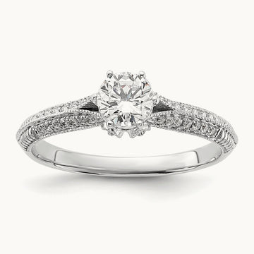 Semi-Mount Engagement Ring, 0.10 ct tw