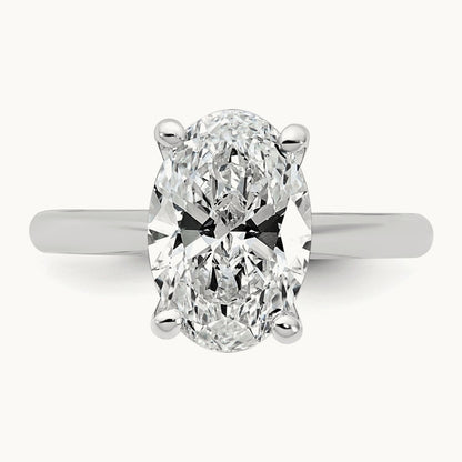 Oval 8X Ring, 3.00 ct tw Lab-Grown Diamond — 14K White Gold