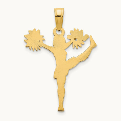 Cheerleader Charm, 14K Yellow Gold