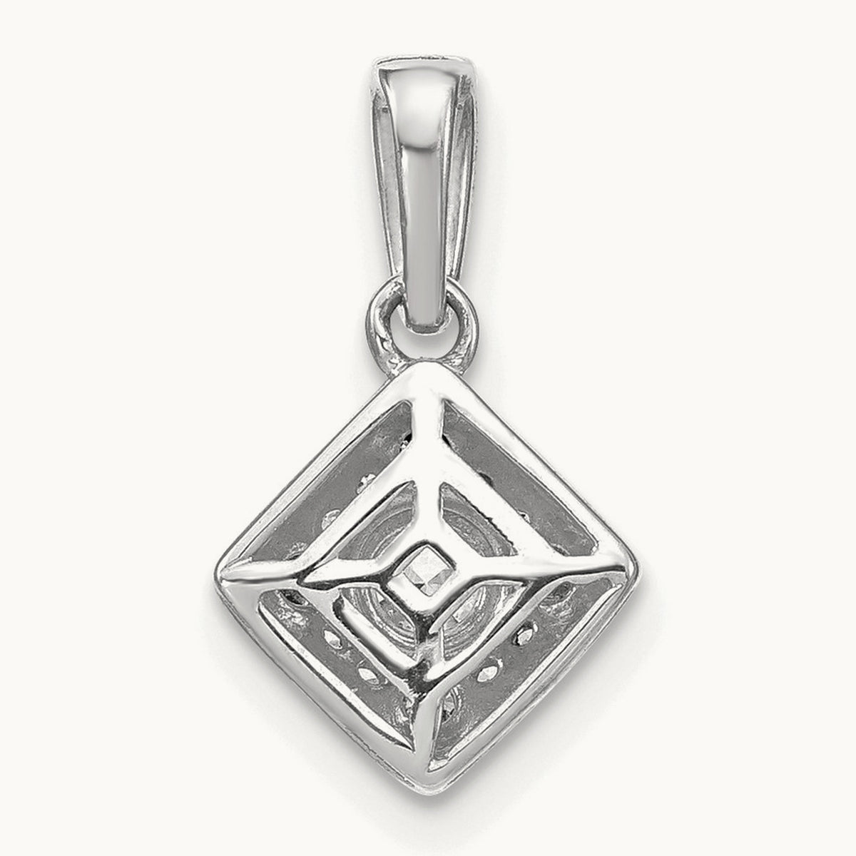 Square Vintage Pendant, 0.50 ct tw Lab-Grown Diamond