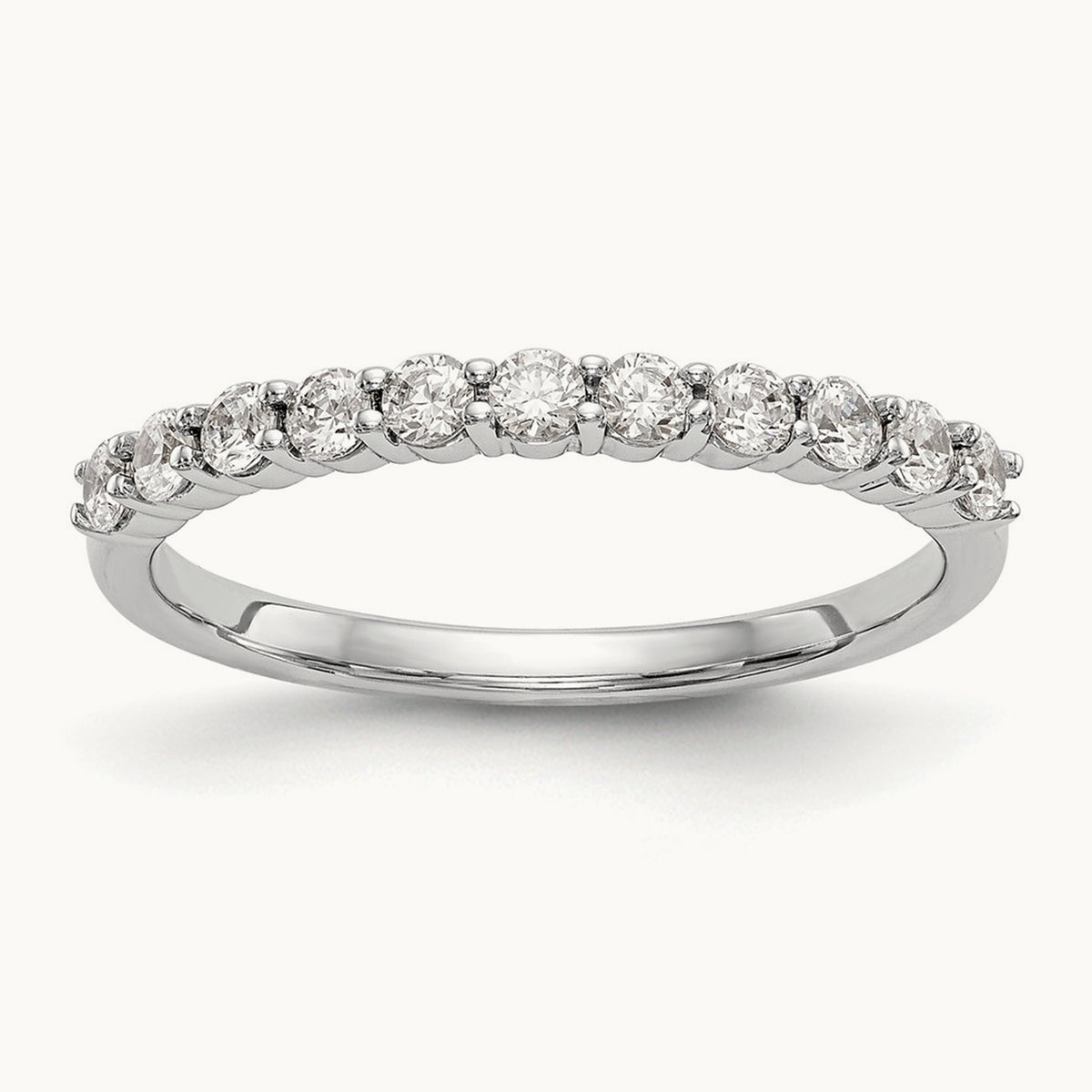 11-Stone Diamond Band, 14K White Gold