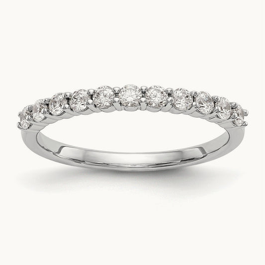 11-Stone Diamond Band, 14K White Gold