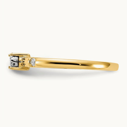 Diamond Cluster Ring — 14K Yellow Gold