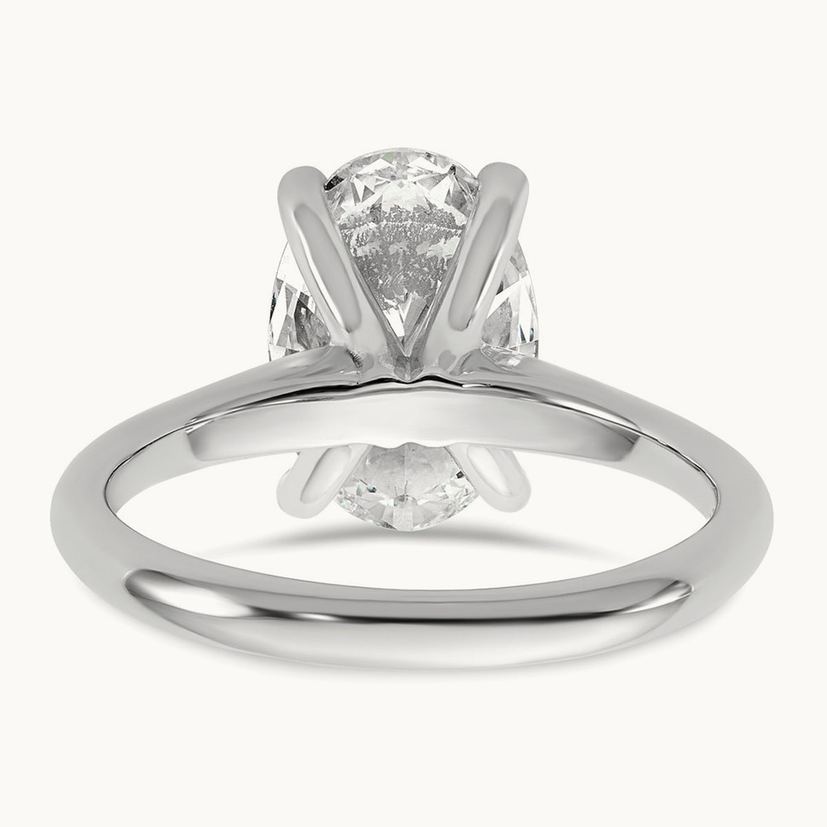 Oval 8X Ring, 3.00 ct tw Lab-Grown Diamond — 14K White Gold