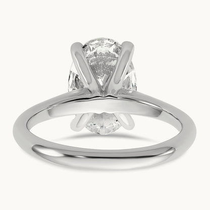 Oval 8X Ring, 3.00 ct tw Lab-Grown Diamond — 14K White Gold
