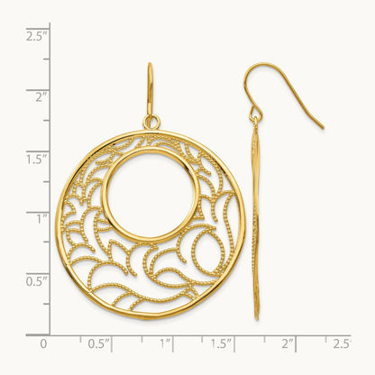 Circle Earrings, 14K
