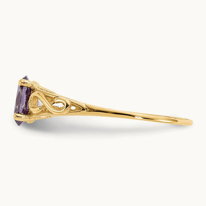 Madi K Synthetic Amethyst Ring, 14K