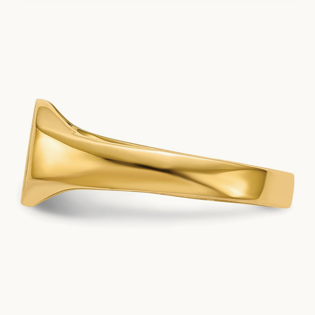 8.0x6. Closed Back Signet Ring, 25mm, 14K