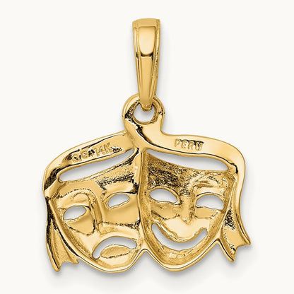 Polished Open-Backed Comedy/Tragedy Pendant — photo set