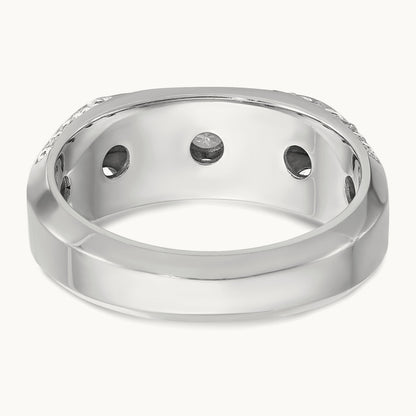 IBGoodman Men's Polished Diamond Ring, 14K White Gold