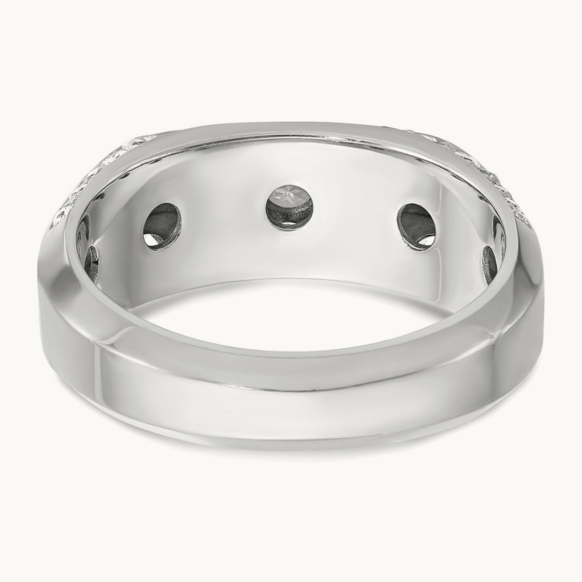 IBGoodman Men's Polished Diamond Ring, 14K White Gold