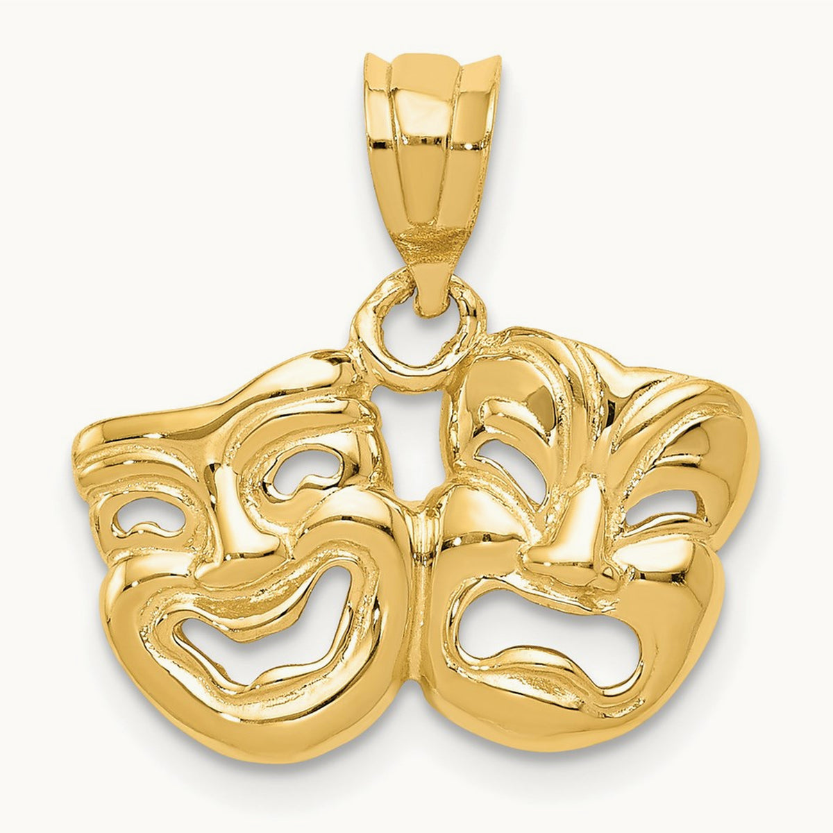 Polished Open-Backed Comedy/Tragedy Pendant — photo set