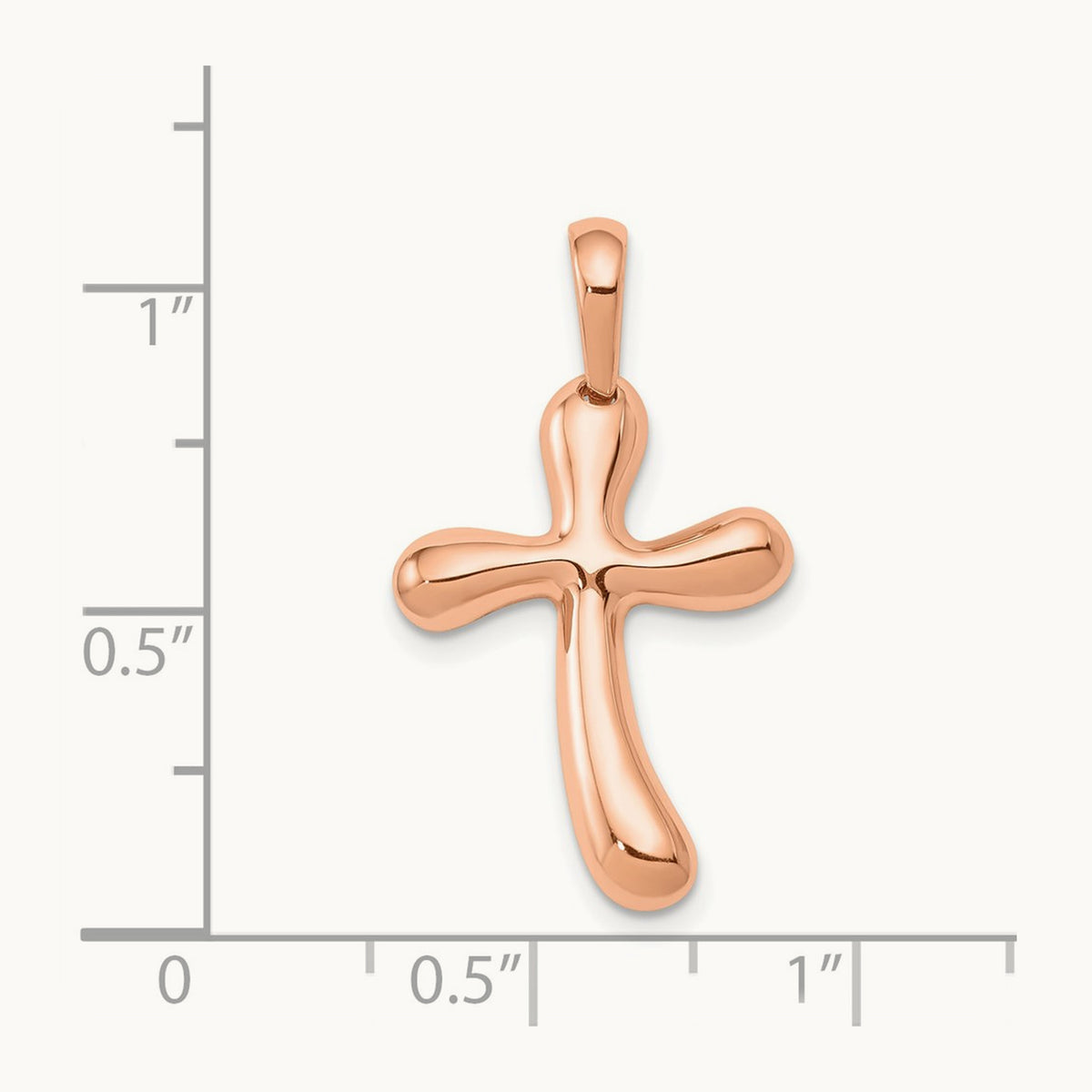 Freeform Cross Pendant — 14K Rose Gold