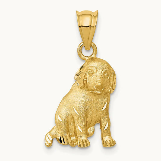 Dog Charm, 14K