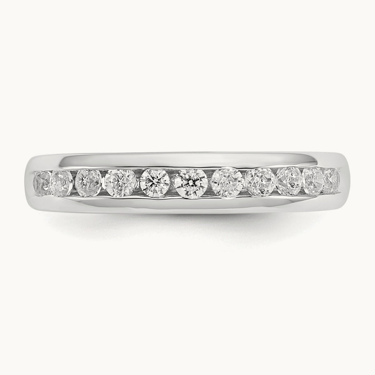 Channel-Set 11 Stone Band — 3/8 ct, 7
